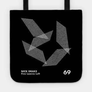 Nick Drake / Five Leaves Left / Minimalist Artwork Design Tote