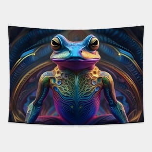 Froggy Animal Spirit (26.1) - Trippy Psychedelic Frog Tapestry