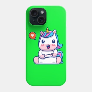 Cute Unicorn Gaming Cartoon Phone Case