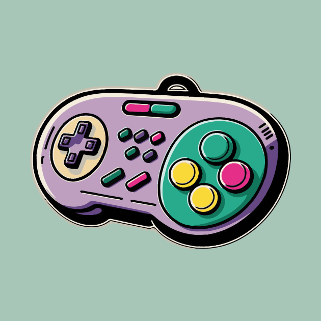 Retro Video Game Controller || Vector Art by Mad Swell Designs