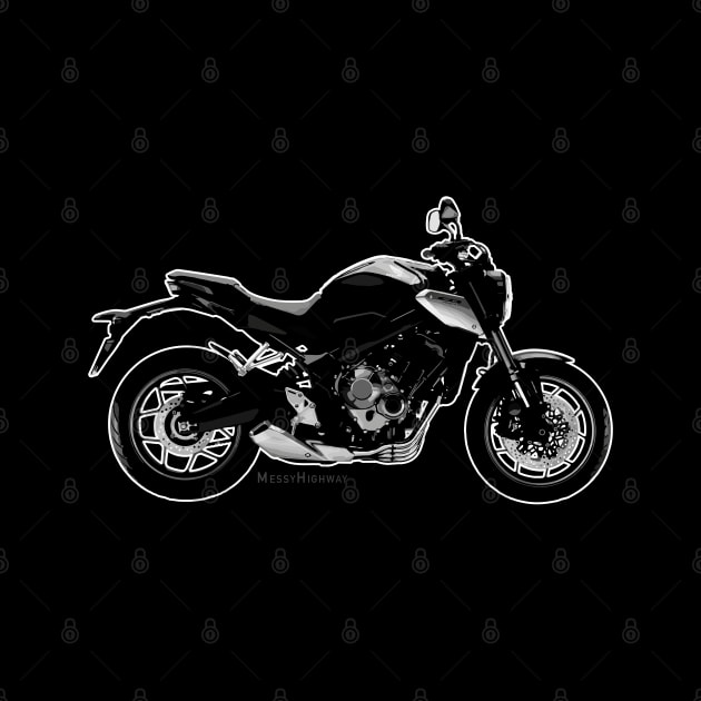 Honda CB650R 19, bw by MessyHighway