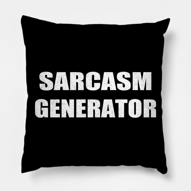 Sarcasm Generator Pillow by Cattoc_C