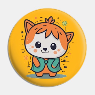 Cute  anime cat Pin