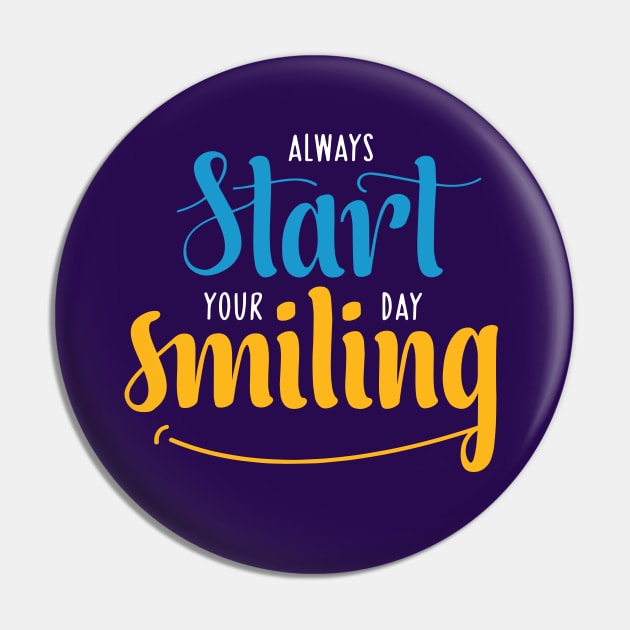 start your day with Smile Pin by Amrshop87