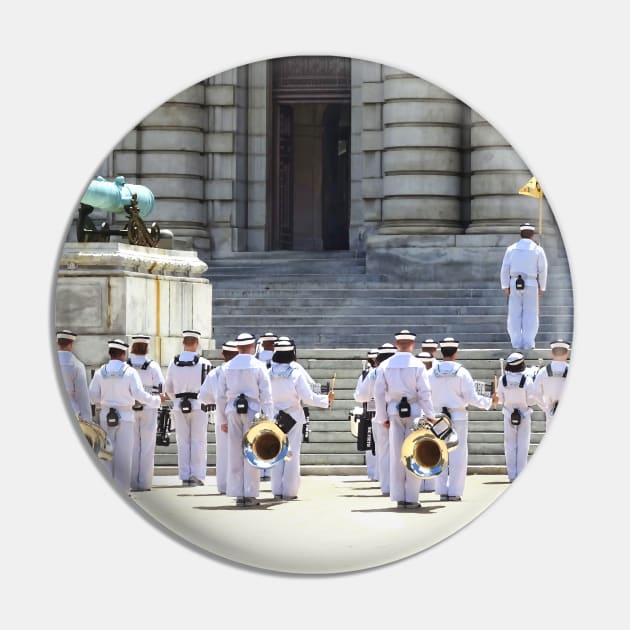 Annapolis Naval Academy - Band Leaving Noon Meal Formation Pin by SusanSavad