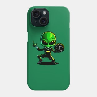 Funny Alien Holding Football Phone Case