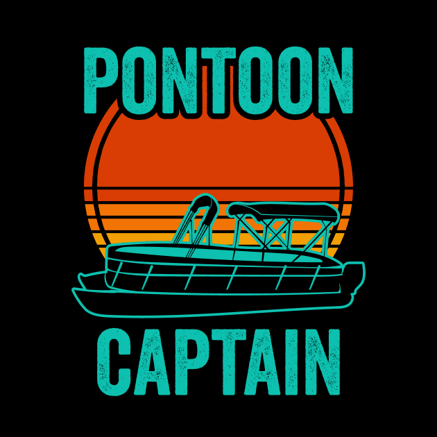 Pontoon Captain Funny Pontoon Boat Lover by Visual Vibes