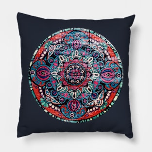 Raspberry Mandala Pillow