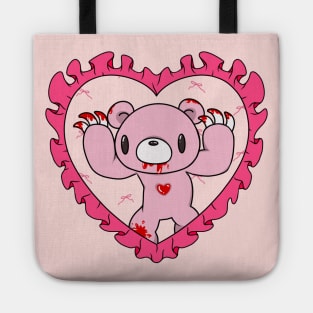 Gloomy Bloody Bear Cute Heart Tote