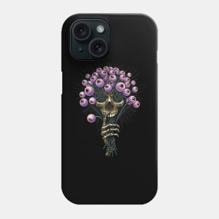 eyeball bouquet scary and skull Phone Case