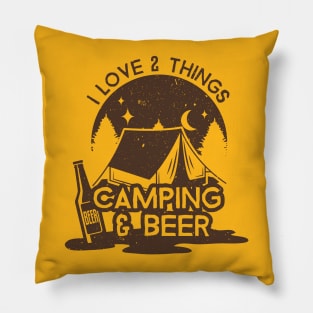 Outdoor Shirt I Love Two Things Camping And Beer Pillow