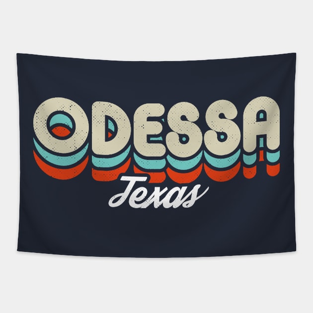 Retro Odessa Texas Tapestry by rojakdesigns