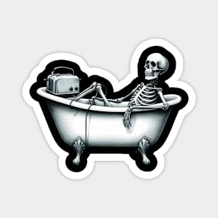 Hot Tub Skeleton | T Shirt Design Magnet