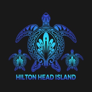 Vintage Hilton Head Island South Carolina SC Ocean Blue Sea Turtle Souvenirs T-Shirt