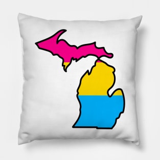 Michigan Pansexual Flag Pillow