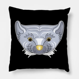 cute silver pine marten Pillow