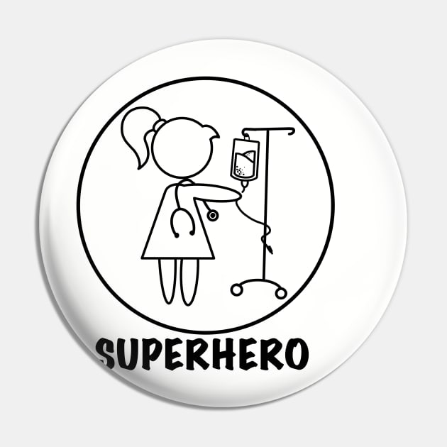 Nurse superhero Pin by drew.art
