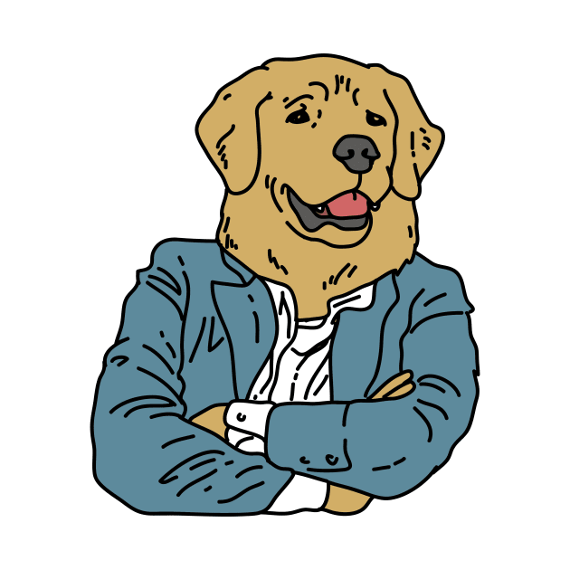 Labrador Dog Salary Man by Freid