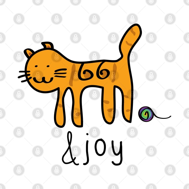 Cute Cat &joy Doodle Graphic Design by thejoyker1986