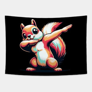 Dabbing squirrel Tapestry