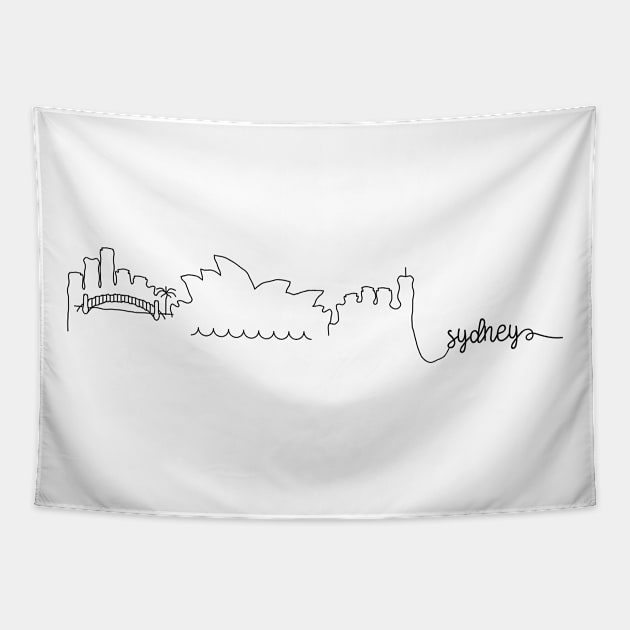 Sydney City Signature Tapestry by kursatunsal