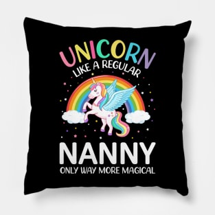 Cute Magical Funny Christmas Family colorful Unicorn Nanny Pillow