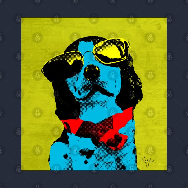 POP ART DOG LIGHT BLUE by NYWA-ART-PROJECT