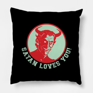 Satan Loves You! Pillow