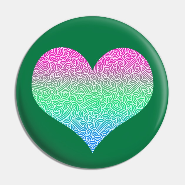 Ombré polysexuality colours and white swirls doodles heart Pin by Savousepate