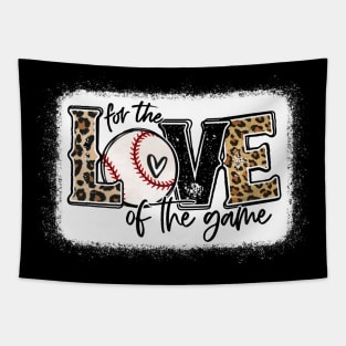 Baseball Mom Leopard Shirt For The Love of The Game Baseball Tapestry