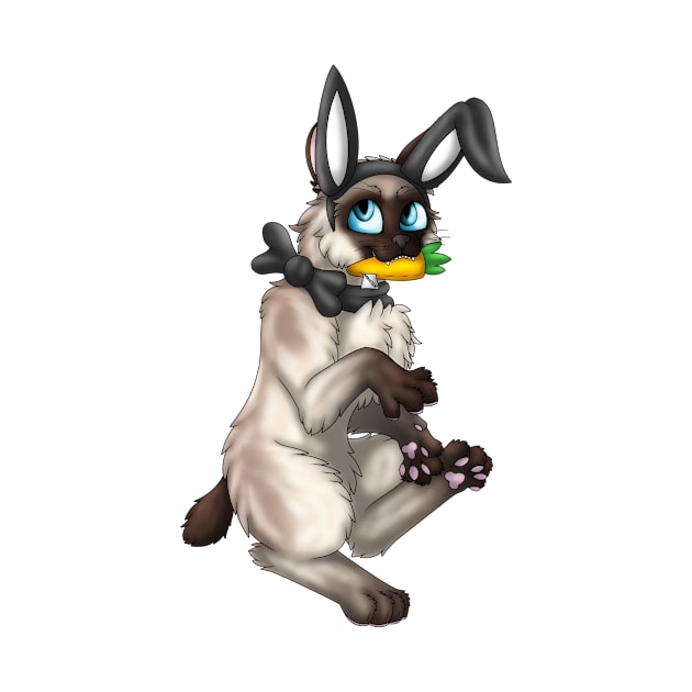 Bobtail BunnyCat: Seal Point (Black) by spyroid101