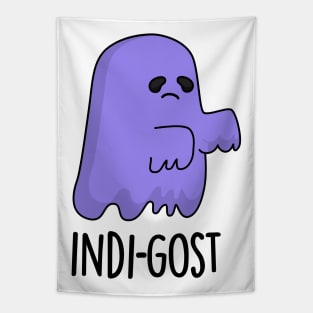 Indi-gost Cute Halloween Indigo Ghost Pun Tapestry