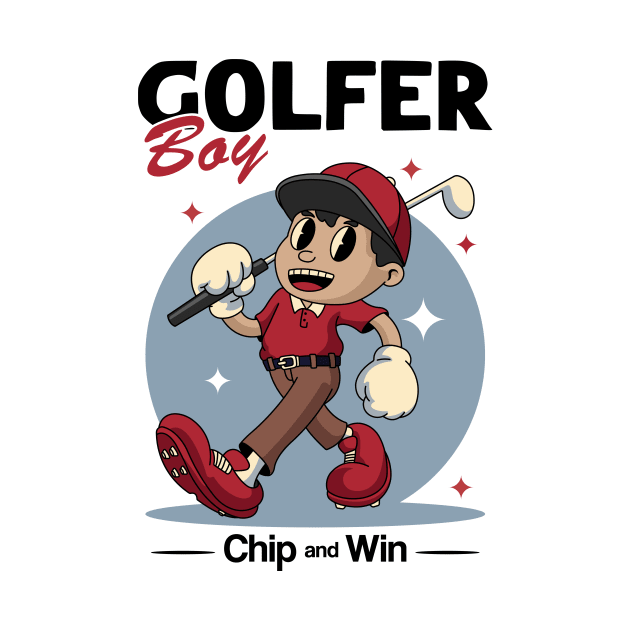 Funny Golfer Boy by milatees