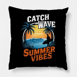 Catch the Wave retro Pillow