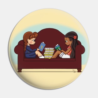 Nancy Drew Reading Girls Pin