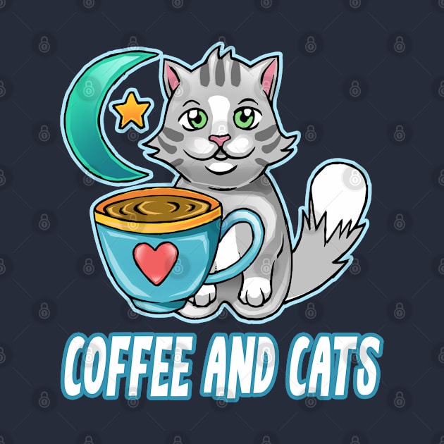 Coffee and Cats funny cute cats coffee lovers by dnlribeiro88