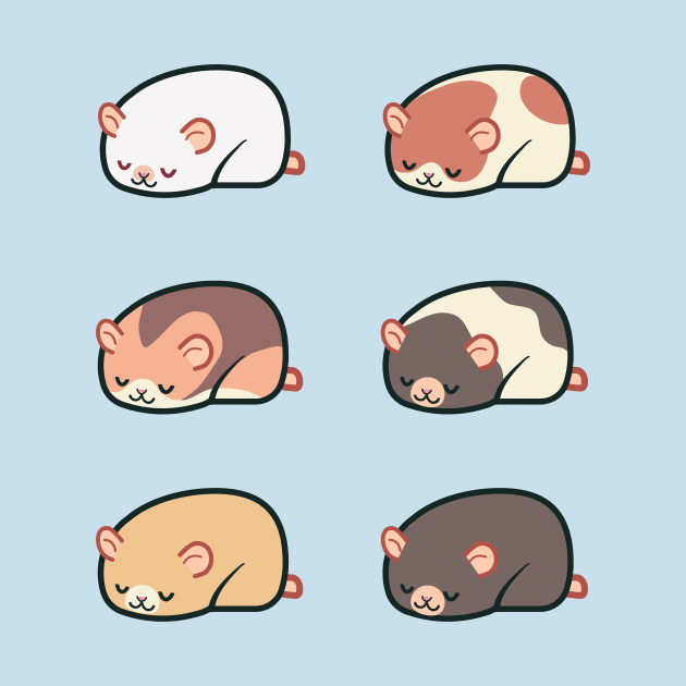 Sleepy Syrian Hamster Pack by KadyIllustrates