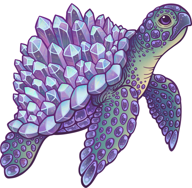 Crystal Sea Turtle Kids T-Shirt by DoomedDreamer