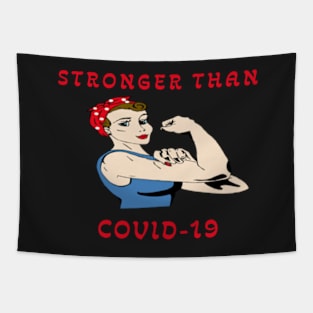 STRONGER THAN COVID-10 T-SHIRT GIFTS Tapestry