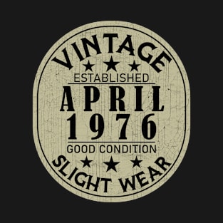Vintage Established April 1976 - Good Condition Slight Wear T-Shirt