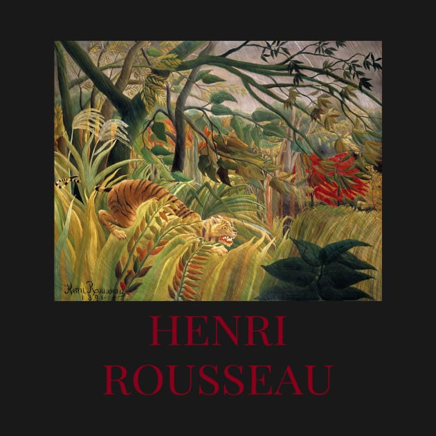 Henri Rousseau Tiger in a Tropical Storm by SybaDesign