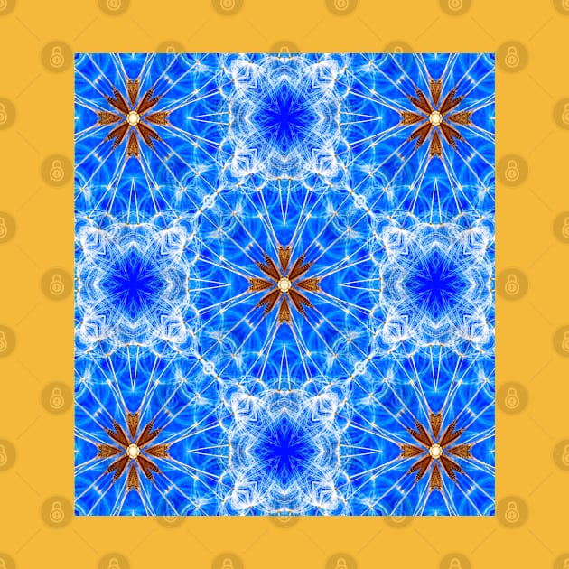 Blue and refreshing flower seed pattern. by PatternFlower