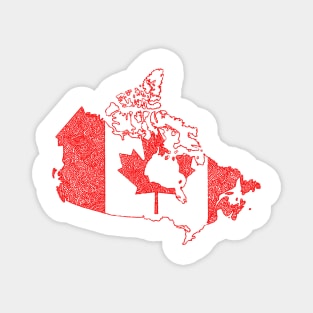 Canada Map Design Magnet