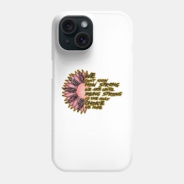 Breast Cancer Awareness Sunflower Phone Case by WMKDesign