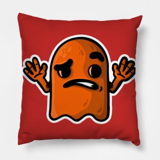 confused little orange ghost w Pillow