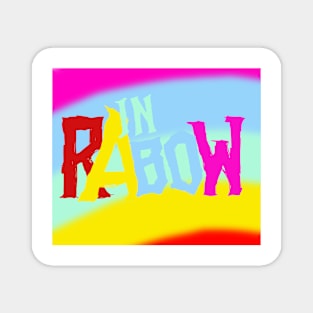 Rainbow typography Magnet