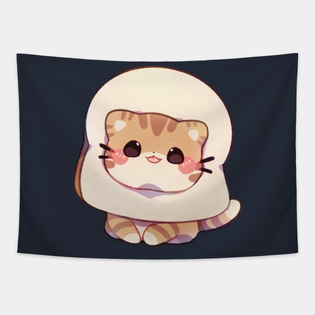 Toast Kitty Tapestry by Cremechii