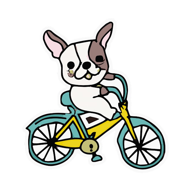 French Bulldog Bicycle Dog Lover Frenchie by BetterManufaktur