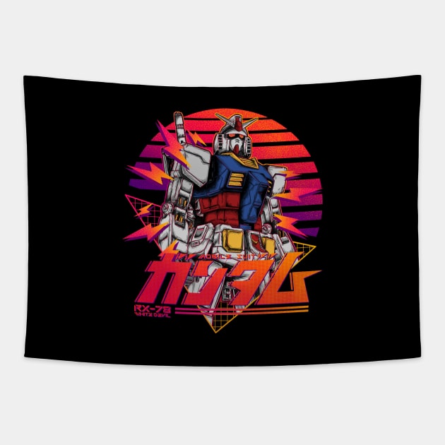 gundam rx 78 retro Tapestry by opoyostudio