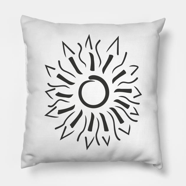 Abstract Tribal Sunburst Pillow by JDP Designs